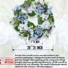 Quixem Spring Wreath Artificial Hydrangea Eucalyptus 20IN with Lavender, Light