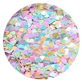 Archtypes Heart Holo Nail Hologram Heart Holo 0.04 inch (1 mm) Nail Parts (Macaron Mix)