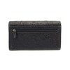Genuine Leather Women's Wallet Floral Embossed with RFID/NFC Protection, black,