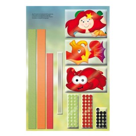 Ursus 23300099 - Funny Paper Balls Magic mermaid, Material für 6 Funny Paper Balls, Durchmesser ca. 7 8 cm, 30 Papierstreifen mit Zubehör, vorgelocht, inklusive Bastelanleitung, für Kinder
