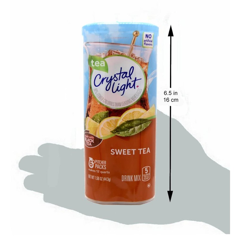 Crystal Light Sweet Tea, 12-Quart 1.56-Ounce Canister (Pack Of 3)