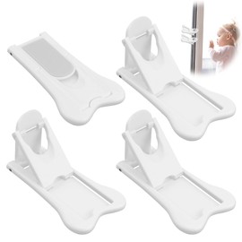4 Pcs Sliding Door Lock for Child Safety, The Sliding Door Lock Does Not Require Punching Easy to Use and Install for Dangerous Goods Storage and Special Home Appliance Protection at Home
