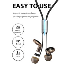 Earplug Lanyard with Magnetic Safety Cord – 2 Pack Silicone Anti-Loss Strap with Case | Tug-Resistant, Quick Access, Easy to Install | Compatible with Earplugs, Earbuds, Earphones