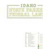 Idaho State Parks & Federal Lands Map 18x24 Poster (Sage