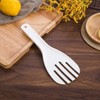 White Jumbo Large Plastic Rice Paddle Spatula Scoop Fork-Like, 10.63"