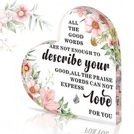 prinfantasy Acrylic Block Gifts for Girlfriend Wife I Love You Gifts for Her Girlfriend Birthday Christmas Anniversary Valentines Plaque Presents for Her - GBGY0236