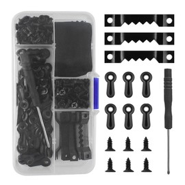 IUDWCG 277 Pieces Picture Hooks Black, Picture Hanger Set with Screwdriver and Division Box with Screws, Picture Frame Sawtooth Hanger for Attaching Paintings to Walls in the Office