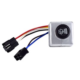 Wiper Switch with Knob Fits for Peterbilt 220 378 379 387 Replaces 75600-26 7560026 6-Lead Knob Wiper Control Switch