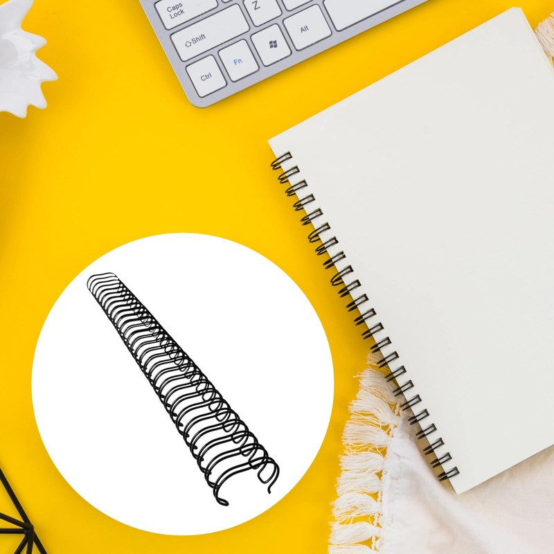 100 Pcs Wire Binding Spines, 3/8 Inch Double Loop Wire