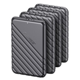 ORICO 2.5 Inch Hard Drive Enclosures, 4-Pack USB 3.0 to SATA 5Gbps for 7-9.5mm SSD HDD External Hard Drive Disk Case Support UASP Trim Tool Free,25PW1U3