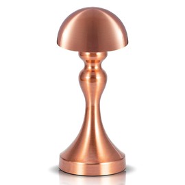 EJFOIEJ Portable LED Table Lamp, 3-Levels Brightness Metal Desk Lamp, 3 Color Touch Control Rechargeable Lamp, Night Light, Bedside Lamp,Dining Room Lamp (Rose Gold)