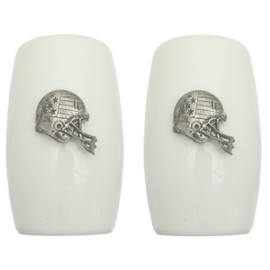 American Football Helmet China Salt and Pepper Shakers Cruet Set Modern White CSP 3