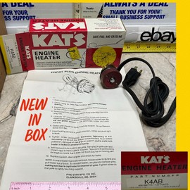 KAT'S Engine Block Heater K4AB 10401 NEW Freeze Plug 120V 400W COLD WEATHER STAR
