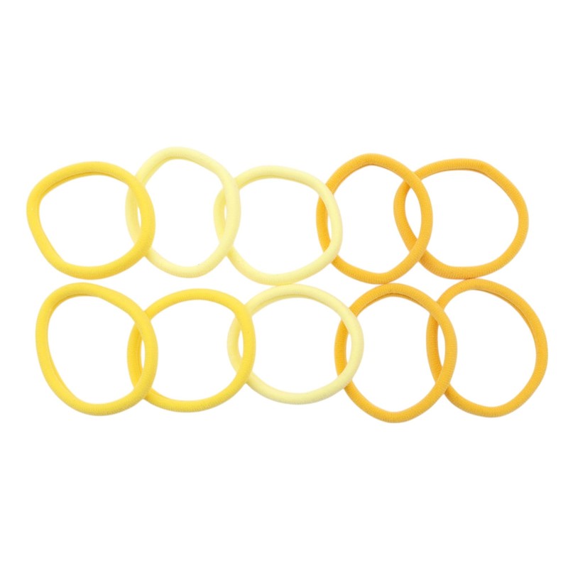 Mytoptrendz® 10 pcs Soft Jersey Endless Hair Elastics Bobbles Bands