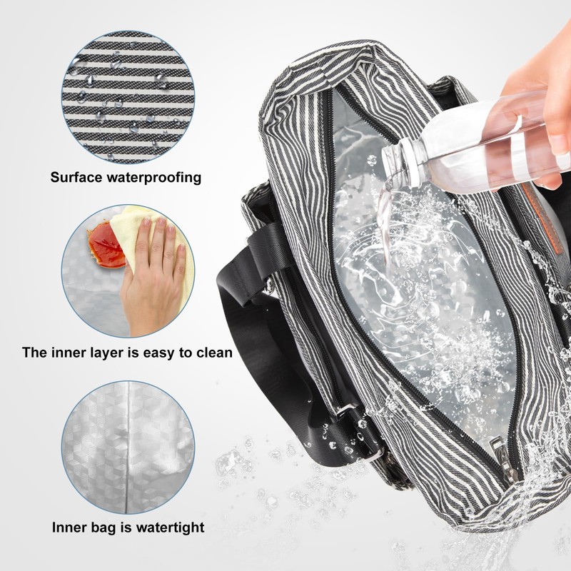 HSHRISH Women's Lunch Bag with Large Capacity and Leak-proof Material,