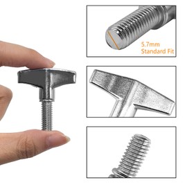 Musiin Drum Set Hardware Protective Parts, 5.7mm cymbal Holder Wing nut Screw Replacement kit, zinc Alloy Repair Tool Percussion Instrument Accessories for Drummers (Two-Pack)