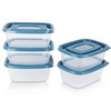 EFISH 5 Pieces Rectangular Plastic Cooling Container Food Storage Box