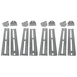 Brickyard (8) 12" Galvanized Swivel and Top Bunk Bolster Bracket for Boat Trailer