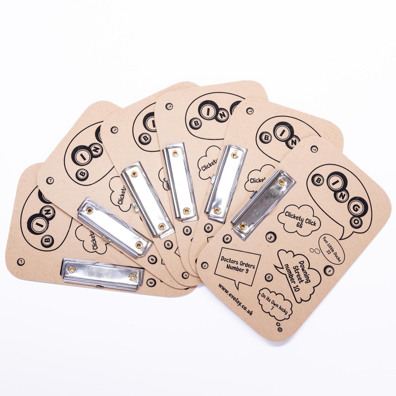 evelay Lucky Bingo Board With Clasp Clip Left Hand Clip