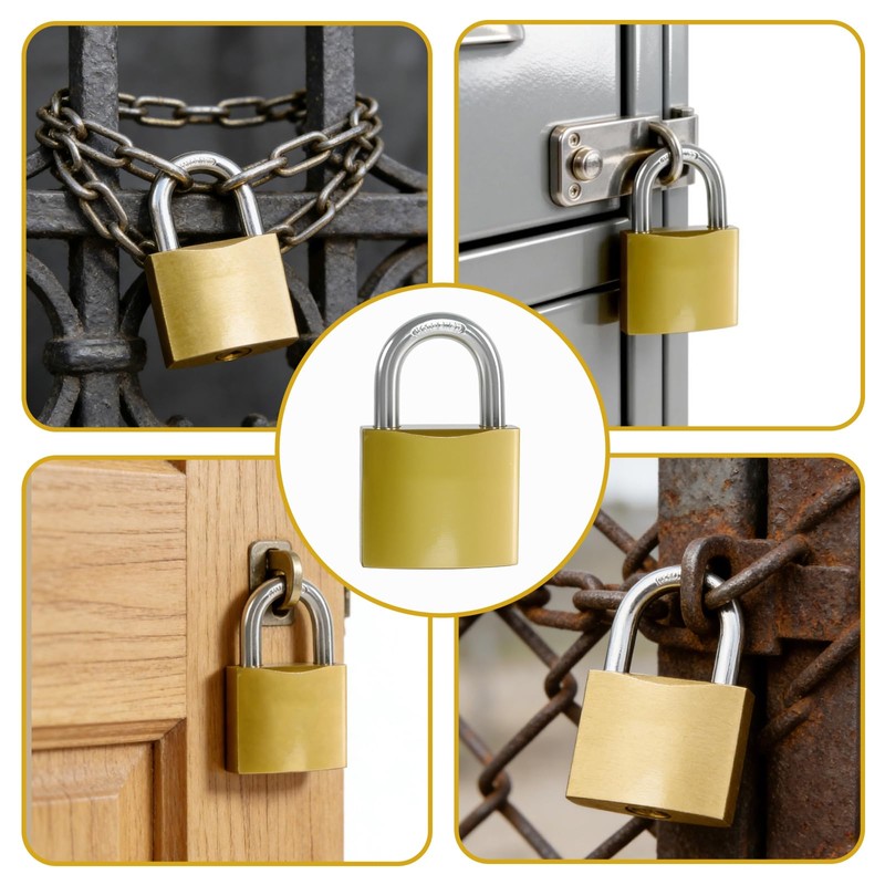MCSDFN 2 Pack Keyed Padlocks, Small Locks with 3 Keys