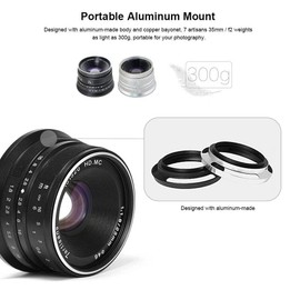 7artisans 25mm F1.8 APS-C Wide Angle Lens for Nikon Z-Mount Compact Cameras Mirrorless Cameras for Nikon Z50 Z6 Z7 Z6 II