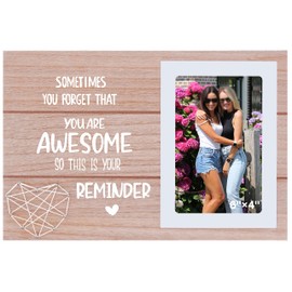 NZY Women Positive Approving Appreciation Presents-Remind,You Are Awesome-White Elephant Gift Exchange,Mother's Day Graduation Birthday Christmas Gifts-Female Inspirational Picture Frame Photo Frame