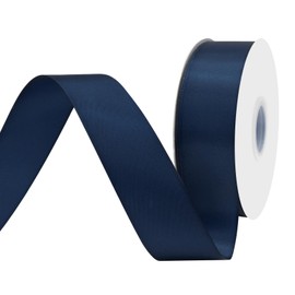 BVIEAKD Navy Blue Satin Ribbon 1-1/2" X 50 Yards Solid Color Double Faced Ribbons Perfect for Crafts Wedding Decor Bow Making Arts Sewing and More