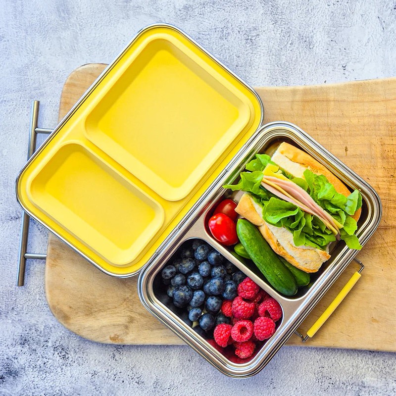 EcoCocoon Bento Lunch Boxes - 2 Compartment, Blueberry