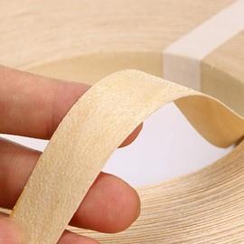 Skelang Birch 3/4" X 250' Roll Wood Veneer Edge Banding Preglued Iron-On with Hot Melt Adhesive Edgebanding Flexible Wood Tape