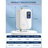 Electric Tankless Water Heater 110V 3000W, Under Sink Instant Hot
