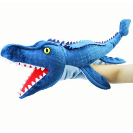 LOMTRATS Dinosaur Hand Puppets for Kids Toddler Includes Triceratops and Tyrannosaurus Rex with Moving Open Mouths Perfect for Storytelling, Birthday Gifts