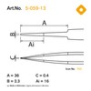 Bernstein 5-059-13 SMD Forceps 120 mm Flat Round Points 2