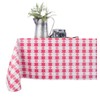 Yourtablecloth Checkered Vinyl Tablecloth with Flannel Backing for Restaurants, Picnics,