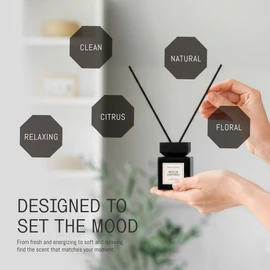 LiveTry Reed Diffuser – Wooden Cover Home Fragrance, Long-Lasting Non-Flame Aromatherapy, Hotel-Style Indoor Scent Gift Set