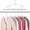 Plastic Hangers 50 Pack: No Shoulder Bumps Ultra Thin Clothes