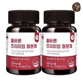 1 bottle + 1 bottle of correct premium iron supplement for 3 months / 올바른 프리미엄 철분제 3개월분 1병+1병
