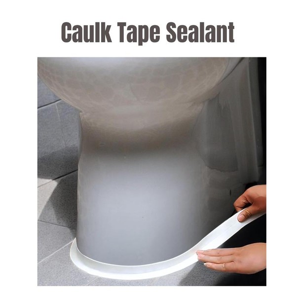 White Bath & Kitchen Caulk Tape Sealant Strip - PVC