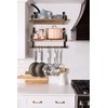 Gurfury Wooden Hanging Pot Rack with 8 hooks - Farmhouse