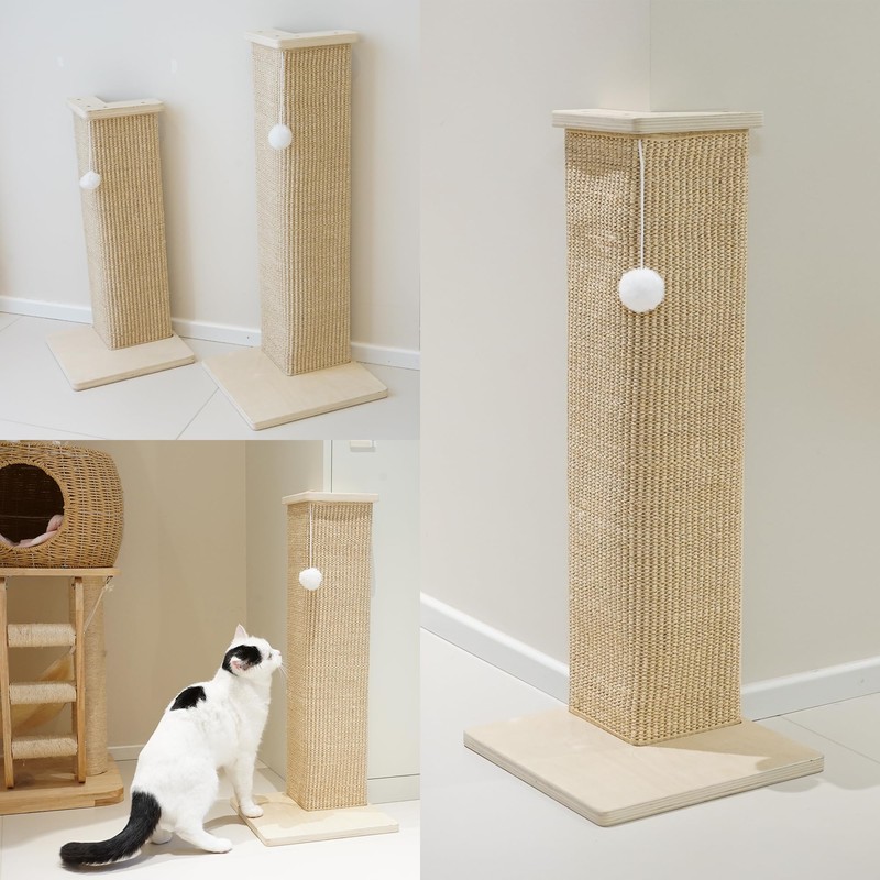 PETKARAY Couch Corner Cat Scratcher, 28'' Corner Scratching Post Cat
