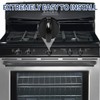 Upgraded 4Pcs 316442501 Range Surface Control Knob Black, Burner Knob