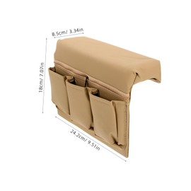 Ipetboom Car Armrest Organizer Storage Box Automotive Door Elbow Rest with Easy Installation Luxurious Leather Design Efficient Car Accessory for Essentials Beige