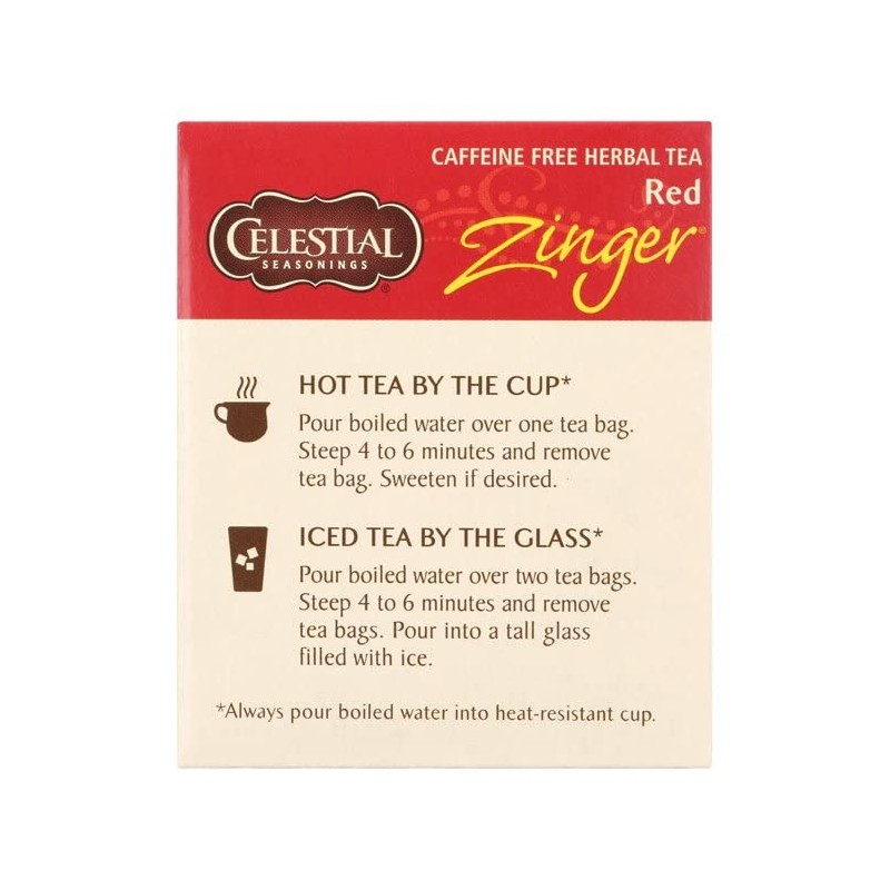Celestial Seasonings Tea No Caffeine Herbal Tea, Red Zinger 20