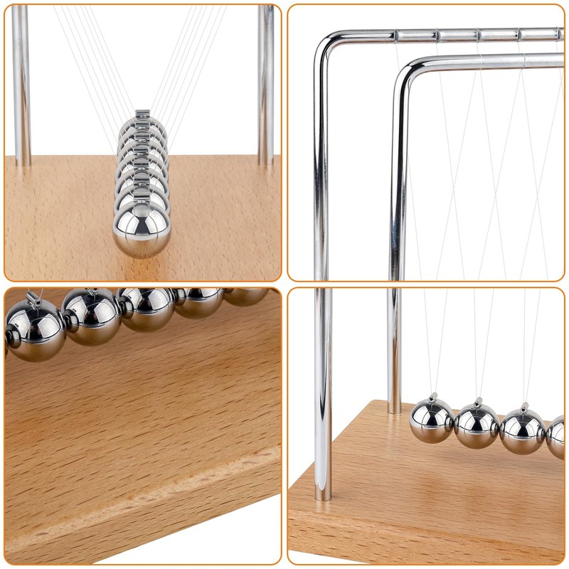 Smilesorg Newton's Cradle Balance Balls Fascinating Physics Gadget for Home