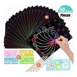 Rainbow Scratch Paper Art Pintura Cinturón Bolígraf Molde 50