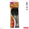 SAINO 5 x 0.7mm Tip Tri-Fit Triangular BLACK Ballpoint Pens