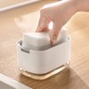2in1 Soap Dispenser Pump Sponge Holder Countertop Dishwashing Liquid Container: