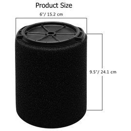 MZY LLC 2 Pack VF7000 Filters Replacement for Ridgid Shop Vac 5-20 Gallon Wet Dry Vacuums Filter Compatible with Ridgid Wet Only Vac, VF7000 Filter for Husky 6-9 Gallon Vacuum Cleaners