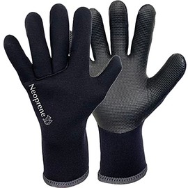 0403 Waterproof Neoprene Gloves (M, Black)
