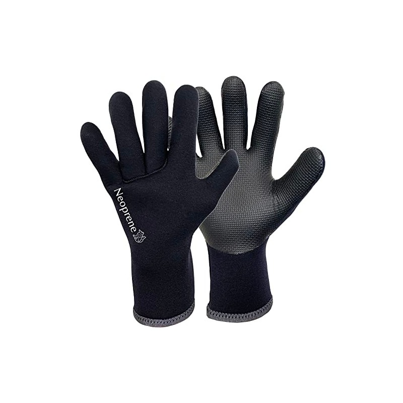 0403 Waterproof Neoprene Gloves (M, Black)
