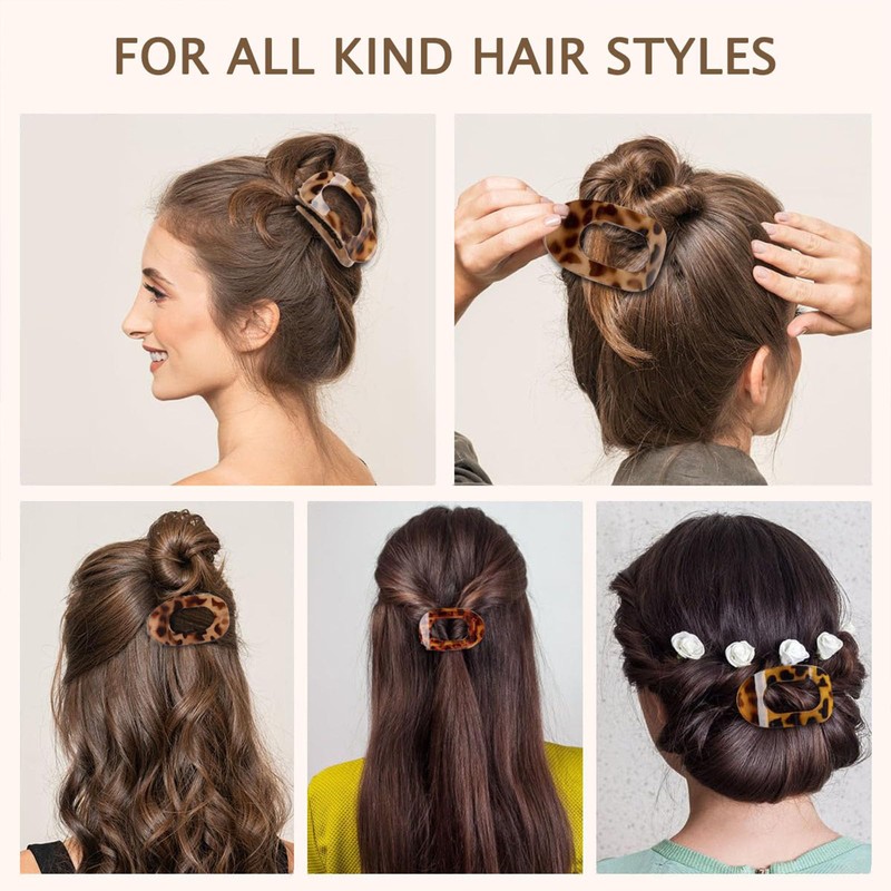 mercham 6 PCS Flat Hair Clips for Women, Curved Claw